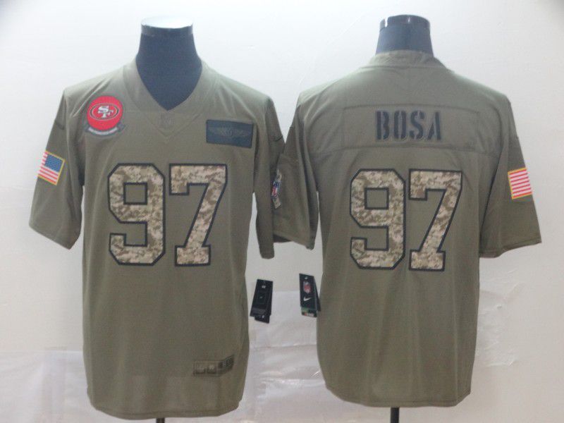 Men San Francisco 49ers #97 Bosa Nike 2019 Olive Camo Salute to Service Limited NFL Jerseys->san francisco 49ers->NFL Jersey